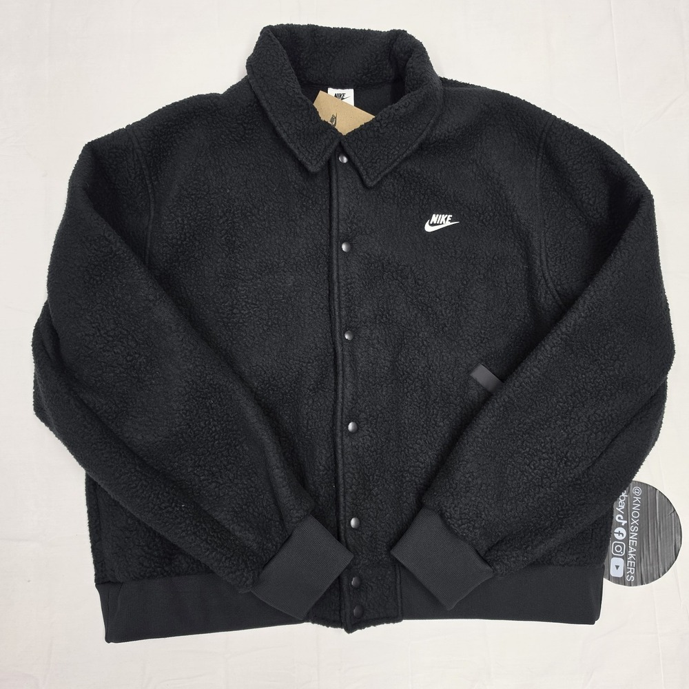 Nike Club Therma-FIT Sherpa Coaches Jacket Black HV1429-010 Men's XLarge
